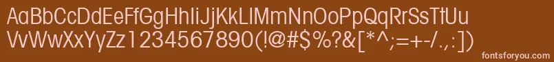 TrendexCondensedSsiCondensed Font – Pink Fonts on Brown Background