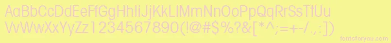 TrendexCondensedSsiCondensed Font – Pink Fonts on Yellow Background