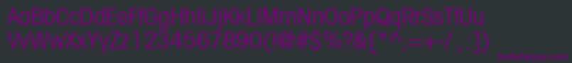 TrendexCondensedSsiCondensed Font – Purple Fonts on Black Background