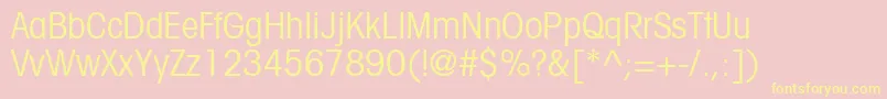 TrendexCondensedSsiCondensed Font – Yellow Fonts on Pink Background