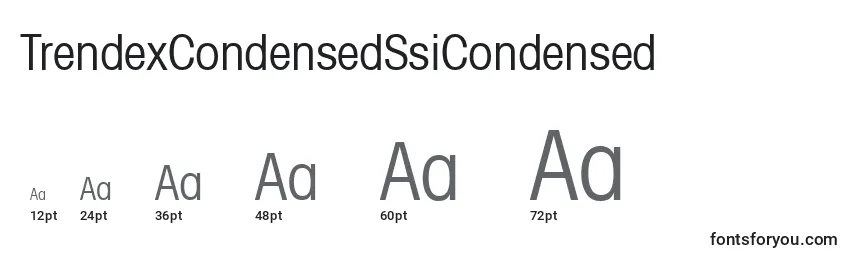 TrendexCondensedSsiCondensed Font Sizes