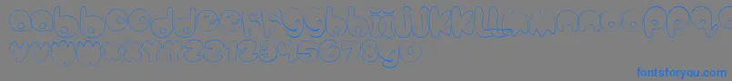 BubbleteaHollow Font – Blue Fonts on Gray Background