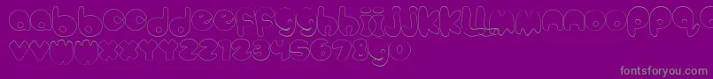 BubbleteaHollow Font – Gray Fonts on Purple Background