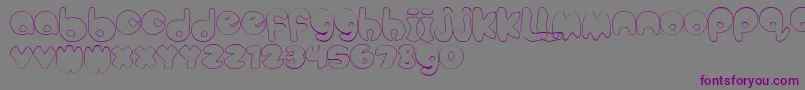 BubbleteaHollow Font – Purple Fonts on Gray Background