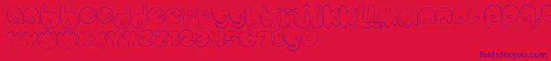 BubbleteaHollow Font – Purple Fonts on Red Background