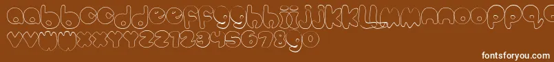 BubbleteaHollow Font – White Fonts on Brown Background