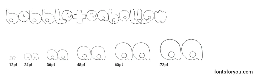 BubbleteaHollow Font Sizes