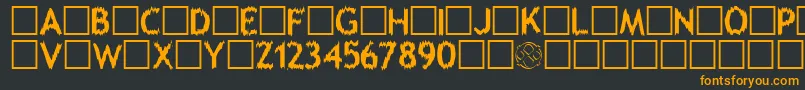Melting Font – Orange Fonts on Black Background
