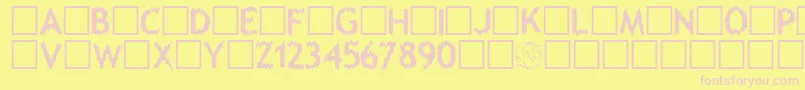 Melting Font – Pink Fonts on Yellow Background