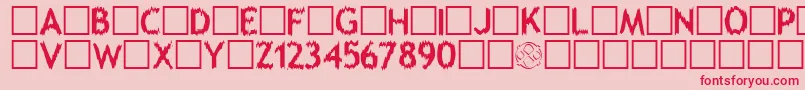 Melting Font – Red Fonts on Pink Background