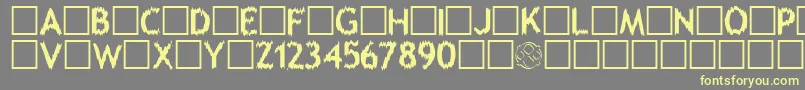 Melting Font – Yellow Fonts on Gray Background