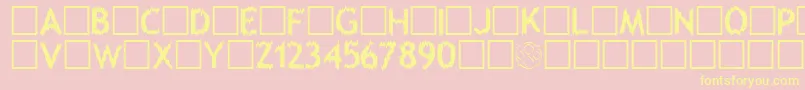 Melting Font – Yellow Fonts on Pink Background