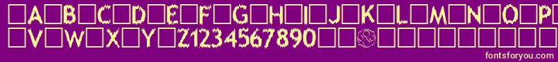 Melting Font – Yellow Fonts on Purple Background