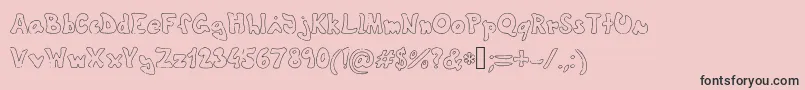 Theshyfamilyoutlinefont Font – Black Fonts on Pink Background