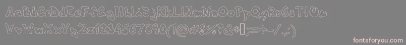 Theshyfamilyoutlinefont Font – Pink Fonts on Gray Background