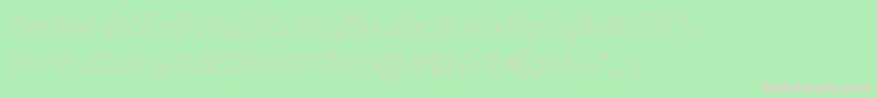 Theshyfamilyoutlinefont Font – Pink Fonts on Green Background