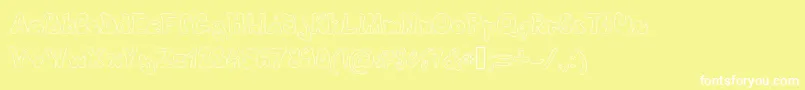 Theshyfamilyoutlinefont Font – White Fonts on Yellow Background