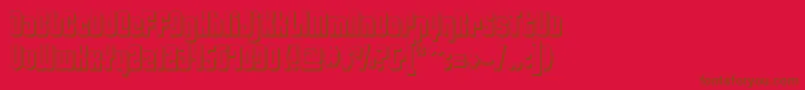 フォントPhiladelphia ffy – 赤い背景に茶色の文字