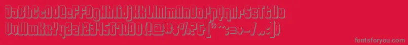 フォントPhiladelphia ffy – 赤い背景に灰色の文字