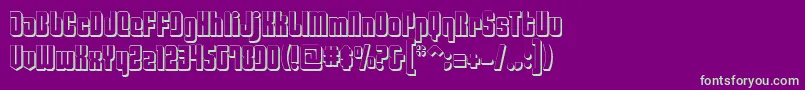 Philadelphia ffy Font – Green Fonts on Purple Background