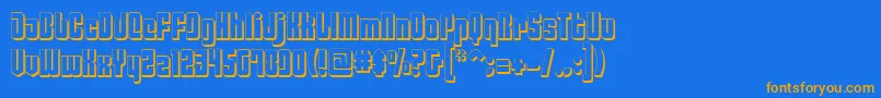 Philadelphia ffy Font – Orange Fonts on Blue Background