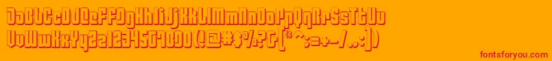 Fonte Philadelphia ffy – fontes vermelhas em um fundo laranja