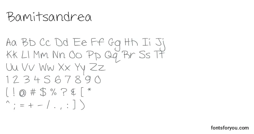 Шрифт Bamitsandrea – алфавит, цифры, специальные символы