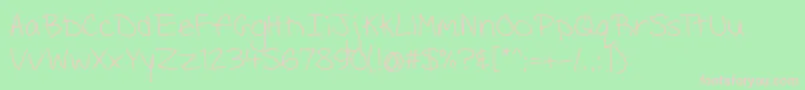 Bamitsandrea Font – Pink Fonts on Green Background