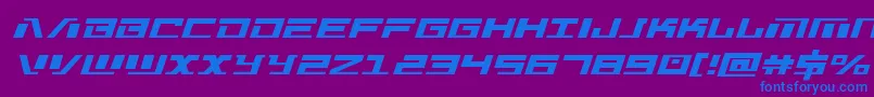 Шрифт Warmachine – синие шрифты на фиолетовом фоне