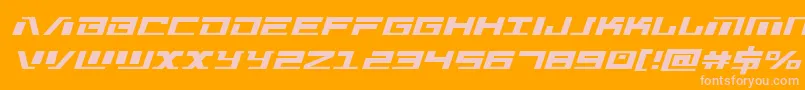 Warmachine Font – Pink Fonts on Orange Background