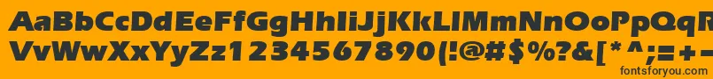 Everestultra Font – Black Fonts on Orange Background