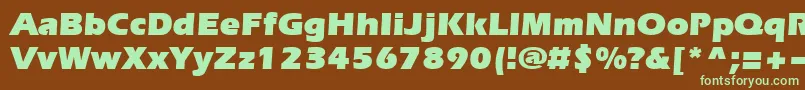 Everestultra Font – Green Fonts on Brown Background