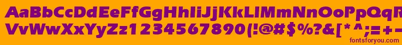 Everestultra Font – Purple Fonts on Orange Background