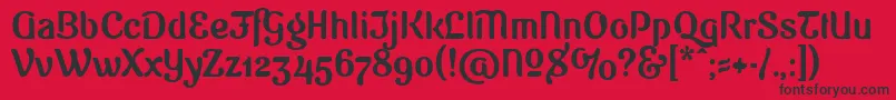 SugarVinegar Font – Black Fonts on Red Background