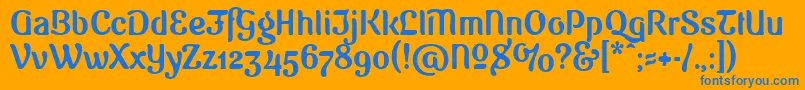 SugarVinegar Font – Blue Fonts on Orange Background