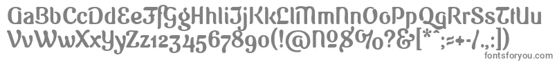 SugarVinegar-fontti – harmaat kirjasimet valkoisella taustalla