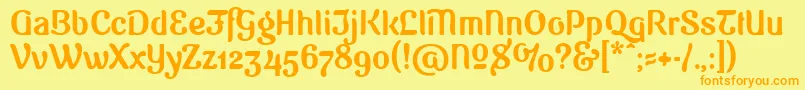 SugarVinegar Font – Orange Fonts on Yellow Background