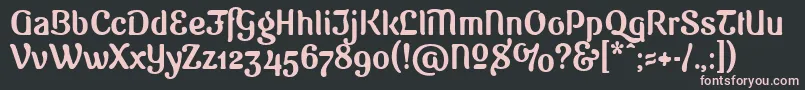 Czcionka SugarVinegar – różowe czcionki na czarnym tle