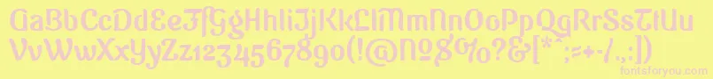 SugarVinegar Font – Pink Fonts on Yellow Background