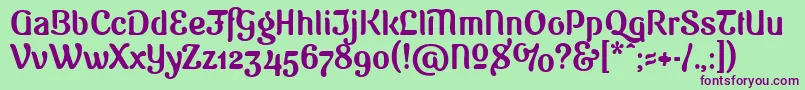 SugarVinegar Font – Purple Fonts on Green Background