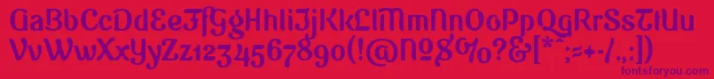 SugarVinegar Font – Purple Fonts on Red Background