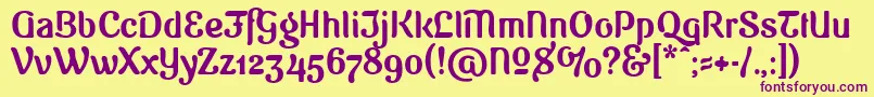 SugarVinegar Font – Purple Fonts on Yellow Background