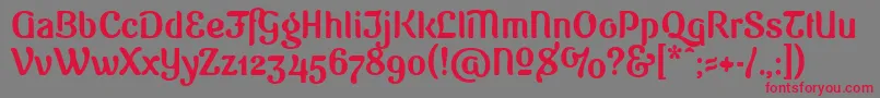 SugarVinegar Font – Red Fonts on Gray Background