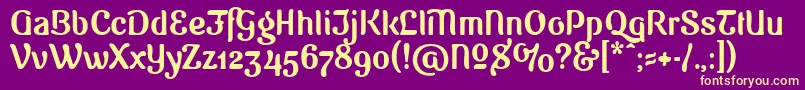 SugarVinegar Font – Yellow Fonts on Purple Background