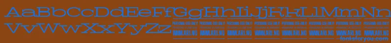 PigeonlightPersonal Font – Blue Fonts on Brown Background