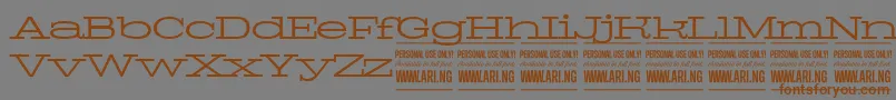 PigeonlightPersonal-Schriftart – Braune Schriften auf grauem Hintergrund
