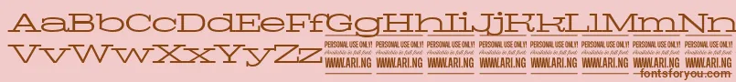 PigeonlightPersonal Font – Brown Fonts on Pink Background