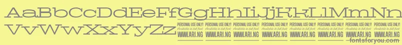 PigeonlightPersonal Font – Gray Fonts on Yellow Background