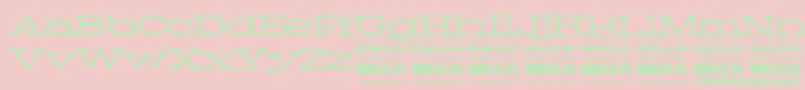 PigeonlightPersonal Font – Green Fonts on Pink Background