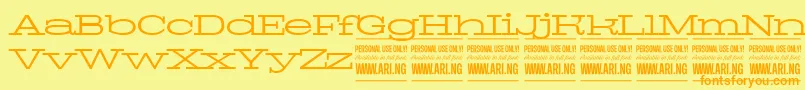 PigeonlightPersonal Font – Orange Fonts on Yellow Background